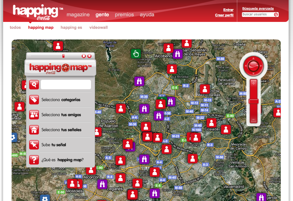 Coca-Cola Spain Happing Map